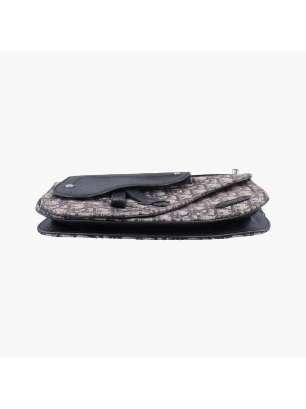 Dior Saddle Pouch Navy Black Jacquard